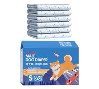 Dog Diapers, Absorbent Pet Wraps, 15.35x11.42x0.39 inches Leakproof Protective Gear, Soft Elastic Fit, Throwaway Hygiene Solution, Indoor Travel Aid for Recovery Disabled Animal
