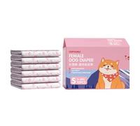 Dog Diapers, Absorbent Pet Wraps, 15.35x11.42x0.39 inches Leakproof Protective Gear, Soft Elastic Fit, Throwaway Hygiene Solution, Indoor Travel Aid for Recovery Disabled Animal
