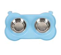 Dog Double Feeding Bowl with Non-Slip Base, Detachable Stainless Steel Food and Water Bowls for Small, Medium, and Large Cats, Non-Skid Kitten 2 Bowl Set for - Feeding