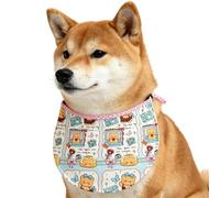 Dog Drool Bib - Secure Adjustable Cartoon Soft Anti-Spill Quick-Drying