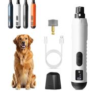 Dog Dsilent Groom Pro Lime à ongles électrique silencieuse avec lumière LED et 5 vitesses, convient pour tout animal de compagnie ou ongles (gris)