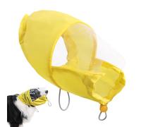 Dog Ear Covers, Shower Hat Ear Protection Cap, Stretchable and Comfortable Pet Grooming Accessories for Puppies, Water Activities, Rainy Days, Outdoor Walks, Shopping Trips, Yellow Colored