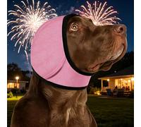 Dog Ear Muffs Noise Protection, Noise Cancelling Ear Wrap for Dogs, Adjustable No Shake Dog Ears Cover for Grooming Bathing Swimming Travel (Pink,S)