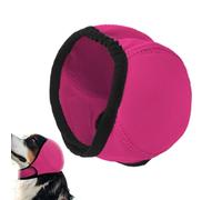 Dog Ear Protectors, Noise Protection Quiet Ears, Waterproof and Anti-Slip Earmuffs, Adjustable Comfort Snood, Small/Medium/Large, Ideal for Grooming, Bathing, Fireworks, Pink/Gray