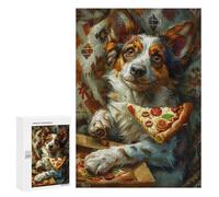 Dog Eating Pizza Art Print-1 Puzzle 1000 Pièces Educa Jouet en Bois Cadeau Unique Décoration Intérieure Jeu Éducatif Challenge Toy Adultes Et Enfants À Partir De 14 Ans 300 PCS