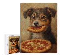 Dog Eating Pizza Meme Puzzle 1000 Pièces Educa Jouet en Bois Cadeau Unique Décoration Intérieure Jeu Éducatif Challenge Toy Adultes Et Enfants À Partir De 14 Ans 500 PCS