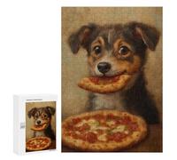 Dog Eating Pizza Meme Puzzle 1000 Pièces Educa Jouet en Bois Cadeau Unique Décoration Intérieure Jeu Éducatif Challenge Toy Adultes Et Enfants À Partir De 14 Ans 300 PCS