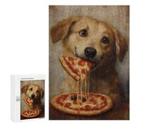 Dog Eating Pizza Painting-1 Puzzle 1000 Pièces Educa Jouet en Bois Cadeau Unique Décoration Intérieure Jeu Éducatif Challenge Toy Adultes Et Enfants À Partir De 14 Ans 300 PCS