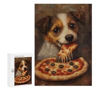 Dog Eating Pizza Painting-2 Puzzle 1000 Pièces Educa Jouet en Bois Cadeau Unique Décoration Intérieure Jeu Éducatif Challenge Toy Adultes Et Enfants À Partir De 14 Ans 300 PCS