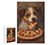 Dog Eating Pizza Painting-2 Puzzle 1000 Pièces Educa Jouet en Bois Cadeau Unique Décoration Intérieure Jeu Éducatif Challenge Toy Adultes Et Enfants À Partir De 14 Ans 1000 PCS