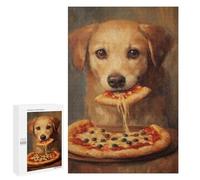 Dog Eating Pizza Painting Puzzle 1000 Pièces Educa Jouet en Bois Cadeau Unique Décoration Intérieure Jeu Éducatif Challenge Toy Adultes Et Enfants À Partir De 14 Ans 1000 PCS