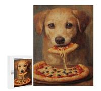 Dog Eating Pizza Painting Puzzle 1000 Pièces Educa Jouet en Bois Cadeau Unique Décoration Intérieure Jeu Éducatif Challenge Toy Adultes Et Enfants À Partir De 14 Ans 500 PCS