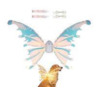Dog Fairy Wings, Light Up Costume for Pets, Electric Dog Role-Play Costume with Adjustable Straps for Pet Party Parade Masquerades Holiday and Event Wear Easter Theater Carnival Mardi Gras