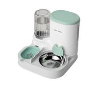 Dog Feeder and Waterer Automatic Dispenser Kit, Large Capacity Pet Food and Water Station, Refill Free Flow Feeding System for Cats Dogs Rabbits, Indoor Home Kennel Stable Non Slip Base Design