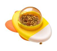 Dog Feeder Toy, Rotating Cat Feeder, Slow Puzzle Bowl, Educational Pet Plaything, Aircraft Shape Dispenser for Home Training Snacks Floor Apartment Desk Daily Boredom Travel, 6.3x5.31x3.94 Inches