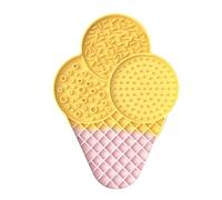 Dog Feeding Bowl - Slow Feeder with Silicone Ice Cream Shape | Suction Cup Dog Dish, Cat Feeder for Balanced Diet | Pet Supplies for Encouraging Healthy Eating and Preventing Fast Eating