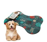 Dog Feeding Mat, Anti Slip Puppies Placemat, Quick Dry Puppy Placemat, Pet Cage Mat with Easy to Clean and Versatile Use for Both Food and Water Stations, 19,69 x 27,56 pouces