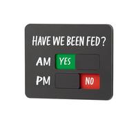 Dog Feeding Reminder - 4.69 Inches, Pet Feeding Magnet, AM PM Slider Board | Magnetic Backing, Adhesive Option, Fridge Slider Sign, Daily Feedings For Refrigerator, Kitchen, Home, Weight Loss