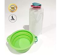 Dog & ‿Field Ensemble Bol à Eau et Bouteille Vert