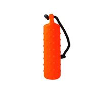Dog & Field Gundog Water Dummy Jouet flottant pour chien avec cordon de lancement Orange Grande taille Flotteur d'eau en caoutchouc pour entraînement et récupération