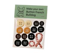 Dog Figurine Button Set - Holiday DIY Kits for Family Kids Adults Students | Vibrant Button Materials with Step by Step Instructions, Festive Accessories for Tree Car Mirror Wall Backpack