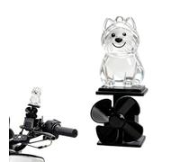 Dog Figurines - Wind Powered Dog Statues | Wind Powered Tiny Animal Figurines | Motorcycle Light Up Decoration For Women Men Motorcycle Bike Scooter Handlebar Outdoor Cycling Night Riding Driving