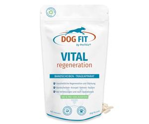 DOG FIT by PreThis® Vital regeneration pour Chiens I pour disques, tendons & ligaments I Après blessures & fractures I sans additifs I 60 Caps