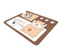 Dog Floor Mat, Waterproof Pet Carpet, Absorbent Mat Protector, Reusable Training Pad, Slip Guard, Bowl Placement Liner, Home Use for Puppy Or Kitten Feeding Area, 50x80cm