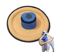Dog Flying Disc - Jeux de chien indestructibles en toile jouets interactifs, formation d'articles pour animaux de compagnie avec sac de collation pour sports de plein air, sécurité sur les dents