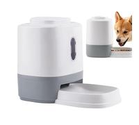 Dog Food Dispenser, 1.5L Press Automatic Cat Feeder with Bowl, Slow Feeding and Interactive Enrichment Toy, 10.16x6.5x8.07 inches, Ideal for Small and Medium Puppies and Kittens