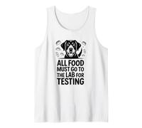 Dog Food Inspector Joke Tee with Lab Humor and Cute Retrieve Débardeur
