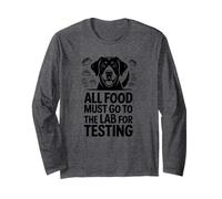 Dog Food Inspector Joke Tee with Lab Humor and Cute Retrieve Manche Longue