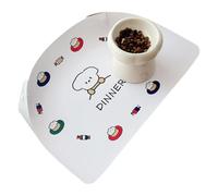 Dog Food Mat - Waterproof Feeding Mat, Non Slip PU Leather Raised Edge Pet Bowl Pad Designed to Protect Floors from Spills, Food, and Water | Cat and Dog Feeding Pad for Puppies, Kittens