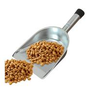 Dog Food Scoop, Metal Utility Shovel, Ergonomic Small Spoon with 7 Inches Length, Multipurpose Hand Tool for Kitchen, Grain, Coffee, Ice, Snow, Pet Foods, Rice, Men, Women Use Silver