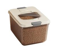 Dog Food Storage, Pet Treat Bin, Space-Saving Container, Sturdy Design, Easy Measure Cup, Lightweight Portable Build, Great for Dogs and Cats Outdoors, Camping, Pantry Home, 13.19x9.96x7.95 inches