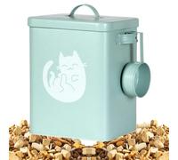 Dog Foods Storage Container, 6L Puppies Food Storages Bin, 7.09x5.91x9.06 Inch Airtight with Spoon Treat Dispenser & Compact, Anti Moisture for Home, Kitchen, Pantry, Garage, Farm, Barn, Bunny, Puppy