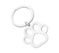 Dog Footprint Silver Dangle - 6x3.5x0.5cm Stainless Steel Cute Hollow-out Cat Dog Claw Charm | Funny Resin Animal Bag Charm,For Bracelets Necklaces Jewelry Making