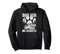 Dog Fur Trail Dirt No Regrets Canicross Trekkng Randonnée Chien Sweat à Capuche