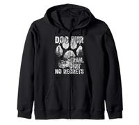 Dog Fur Trail Dirt No Regrets Canicross Trekkng Randonnée Chien Sweat à Capuche