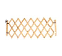 Dog Gate - 43.3 inch Foldable Home Barrier | Wood Sturdy Fence - Retractable Safety gate secures Stairs and Open Spaces for Puppies Cats Bunnies ensuring Protection