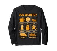 Dog Geometry Math Teacher Back to School STEM Humor Manche Longue