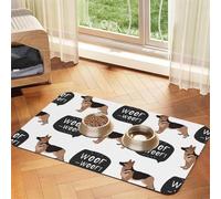 Dog German Shepherd,Waterproof Pet Feeding Mat,PU Leather Placemats for Cat Dog Water Bowl,Food Mats,40x60cm