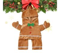Dog Gingerbread Costume - Gingerbread Pup Dog Costumes | Christmas Pet Cosplay Hoodie | Gingerbread Man Pet Puppy Cat Stand up Costume for Cats Dogs Puppy Pets