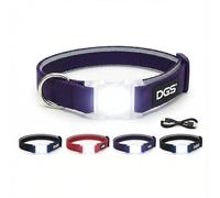 Dog Gone Smart Collier Lumineux à LED Rechargeable pour Chien Violet Taille S 33-40,6 cm