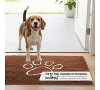 Dog Gone Smart Dirty Dog Doormat - Fast Drying Rug with Super Gripper Backing for Clean Floors - Super Absorbent and Machine Washable Mat for Muddy Paws - Almond