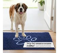 Dog Gone Smart Dirty Dog Paillasson en Microfibre Super Absorbant - Lavable en Machine avec Dos antidérapant - Taille XL - Bleu Bermudes