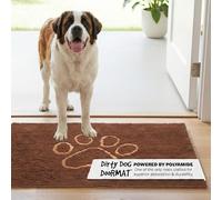 Dog Gone Smart Dirty Dog Paillasson en Microfibre Super Absorbant - Lavable en Machine avec Dos antidérapant - Taille XL - Marron Moka