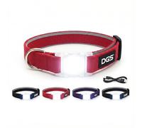 Dog Gone Smart Pet Products DGSLGUC5106 Collier comète Lumineux à LED Rechargeable pour Chien Rouge Taille L 45,7 à 63,5 cm
