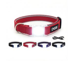 Dog Gone Smart Pet Products DGSLGUC5106 Collier comète Lumineux à LED Rechargeable pour Chien Rouge Taille L 45,7 à 63,5 cm