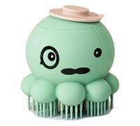 Dog Grooming Brush, Octopus Shape Pet Bath Scrubber with Soap Dispenser, Massage Comb for Long and Short Haired Dogs, Cats, Effective Cleaning Brush for Pet Hair Removal, 3.15x3.27 in